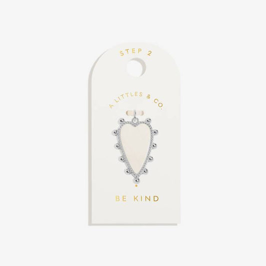 Be Kind Large Charm In Silver Plating