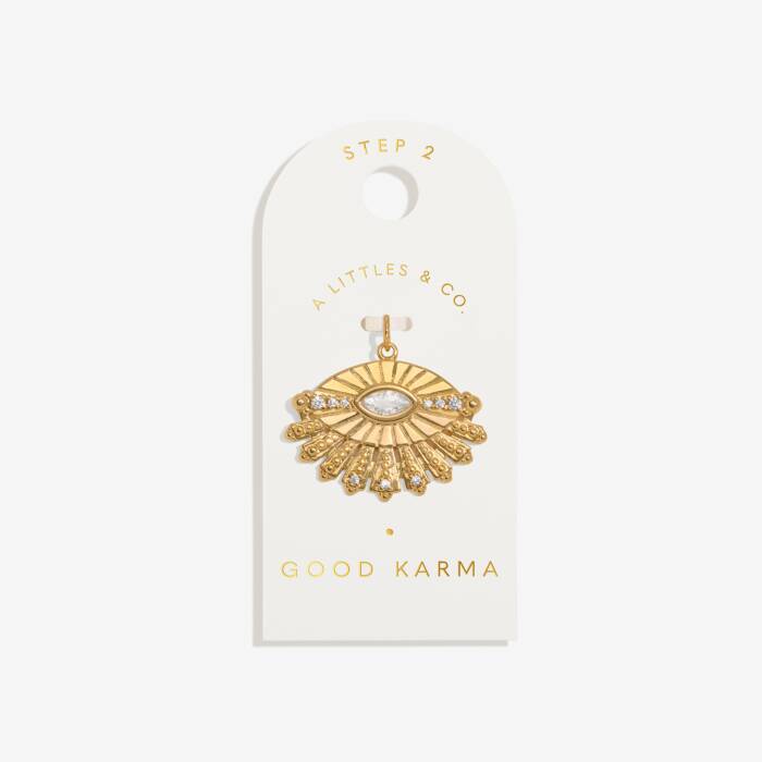 Good Karma Large Charm In Gold-Tone Plating