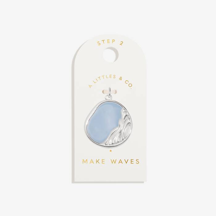 Make Waves Large Charm In Silver Plating