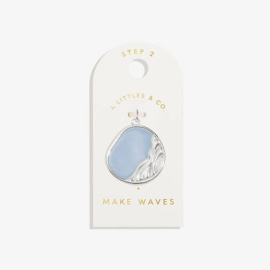 Make Waves Large Charm In Silver Plating