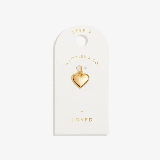 Loved Small Charm In Gold-Tone Plating