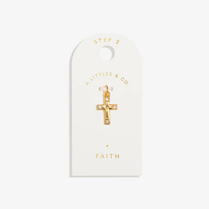 Faith Small Charm In Gold-Tone Plating