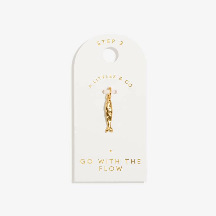 Go With The Flow Small Charm In Gold-Tone Plating