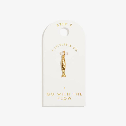 Go With The Flow Small Charm In Gold-Tone Plating