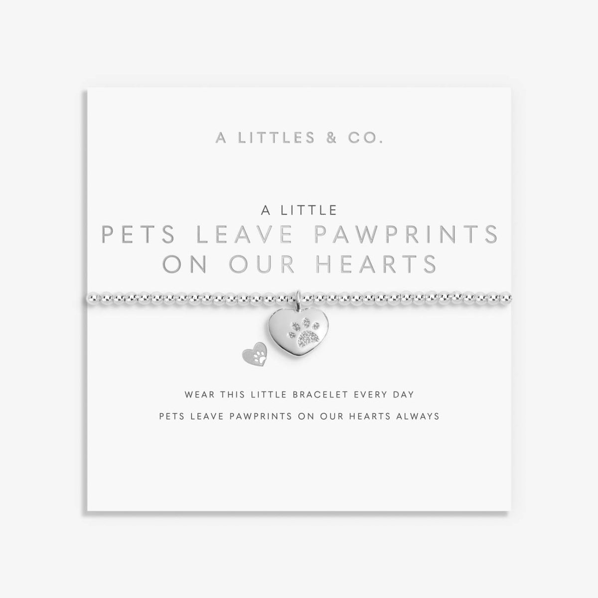 'Pets Leave Pawprints On Our Hearts' Bracelet