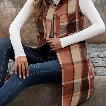 Retro Plaid Vest