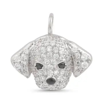 CZ Dog Face Charm