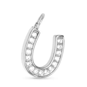 CZ Horseshoe Charm