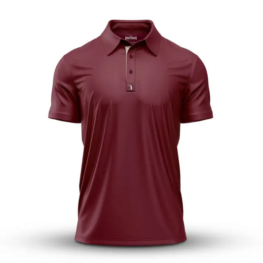 Men's Solid Oxblood Polo
