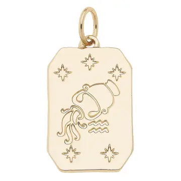 Zodiac Dog Tag Charm