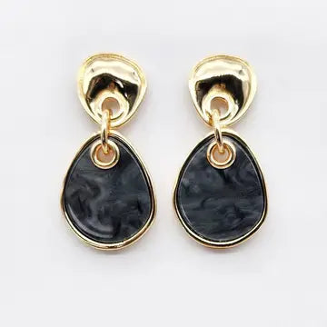 Duo Teardrop Dangle Earrings