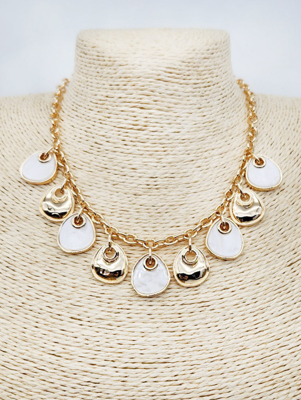 Resin Teardrop Charm Necklace