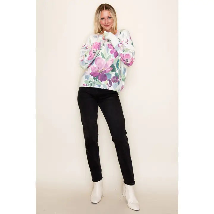 Floral Printed Sweater