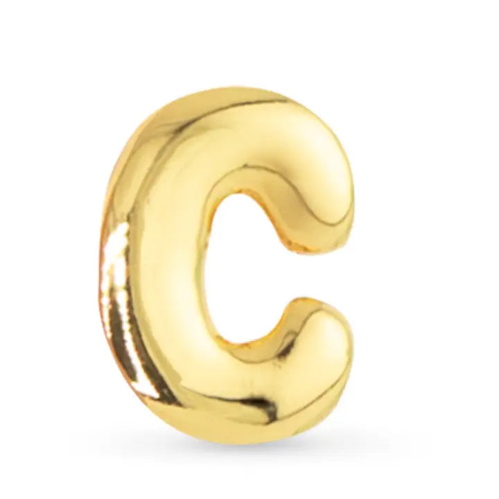 Initial Necklace Charm - Gold