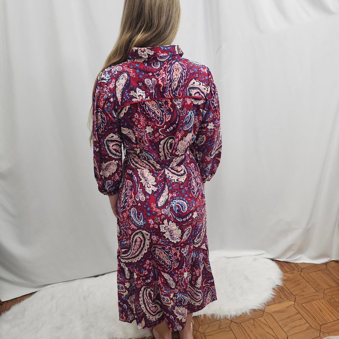 Paisley Print Midi Dress