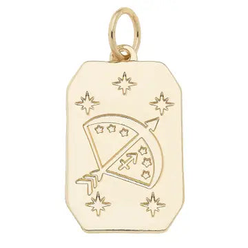 Zodiac Dog Tag Charm