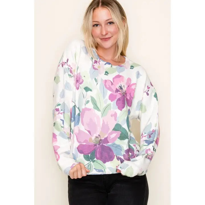 Floral Printed Sweater