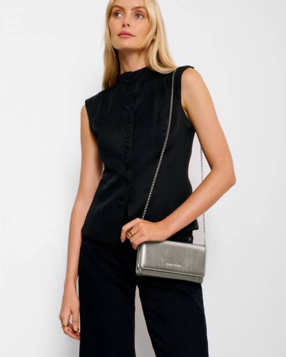 Katie Loxton Zea Patent Crackle Crossbody Purse