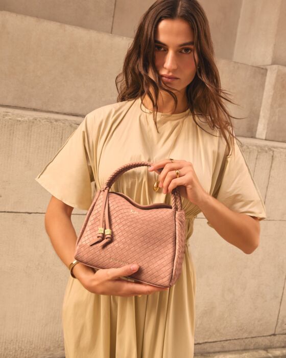 Katie Loxton Nova Woven Texture Top Handle Bag