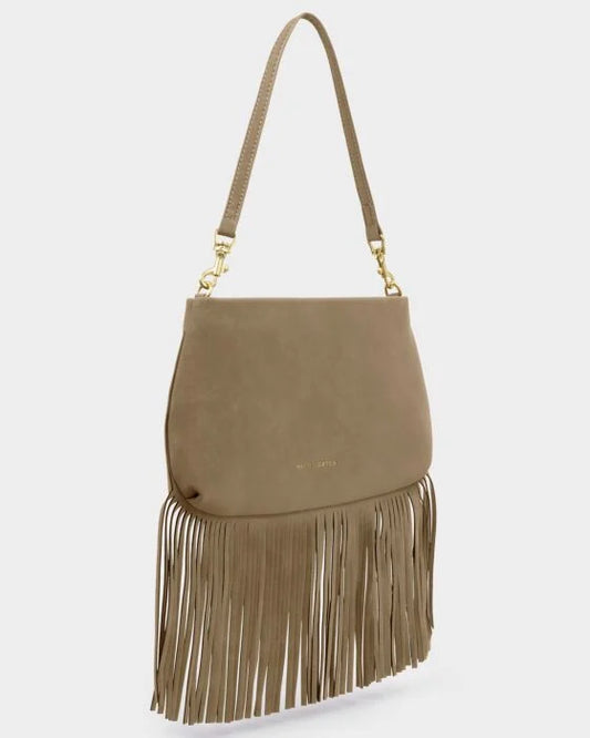 Katie Loxton Cali Suedette Fringe Small Shoulder Bag