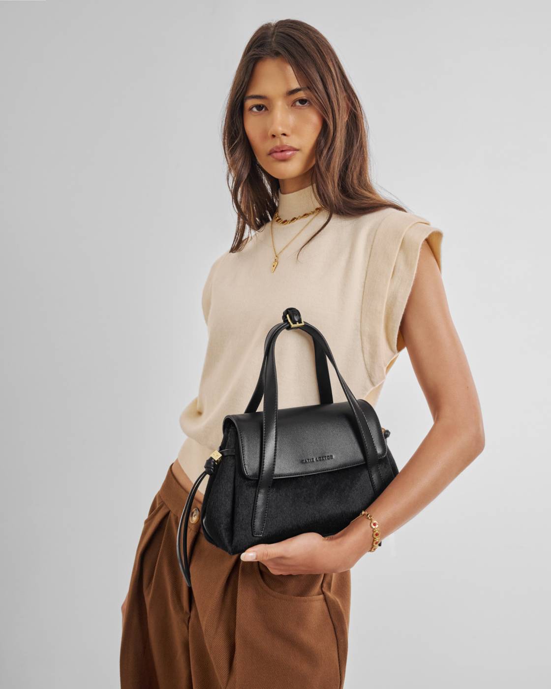 Katie Loxton Alyssa Faux Pony Top Handle Bag