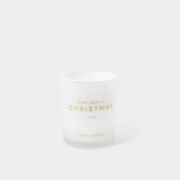 Christmas Candle 'With Love At Christmas' in White