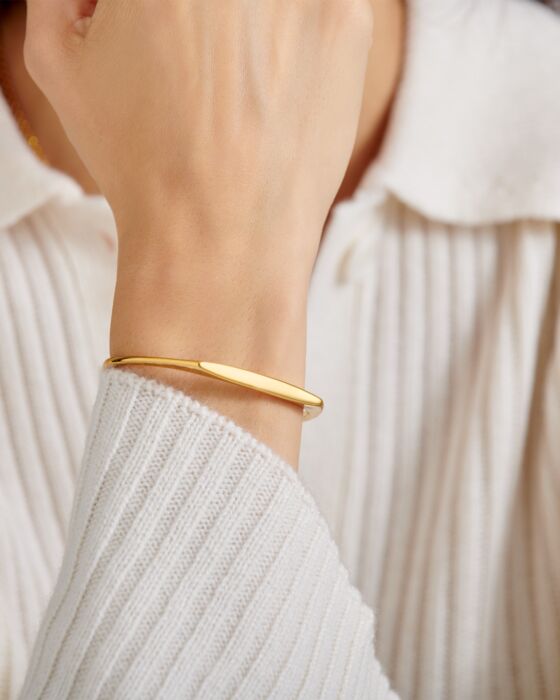 Signet Waterproof Gold Bangle