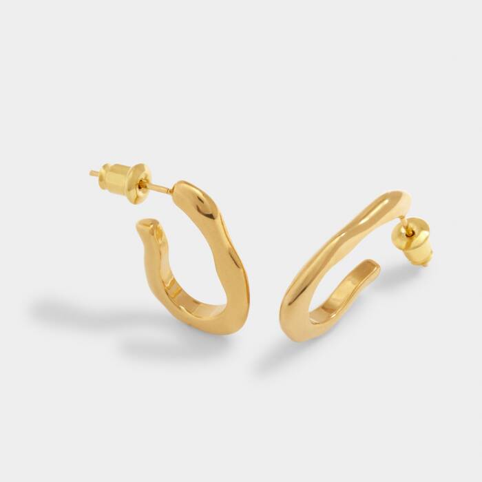 Hera Waterproof Gold Hoop Earrings
