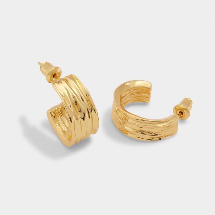 Cleyo Waterproof Gold Hoop Earrings