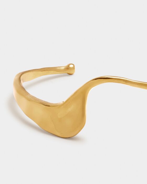 Marina Waterproof Gold Wave Bangle