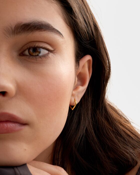 Elsi Waterproof Gold Huggie Hoop Earrings