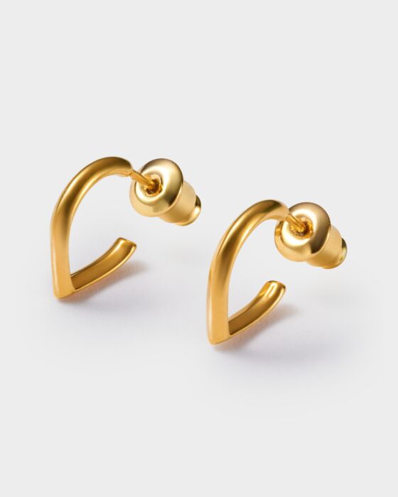 Elsi Waterproof Gold Huggie Hoop Earrings