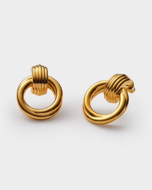 Demi Waterproof Gold Oversized Stud Earrings
