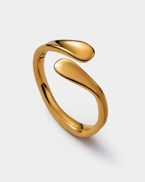 Molten Luxe Waterproof Gold Wrap Ring