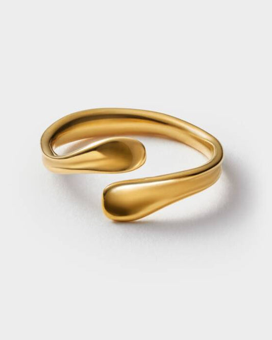 Molten Luxe Waterproof Gold Wrap Ring