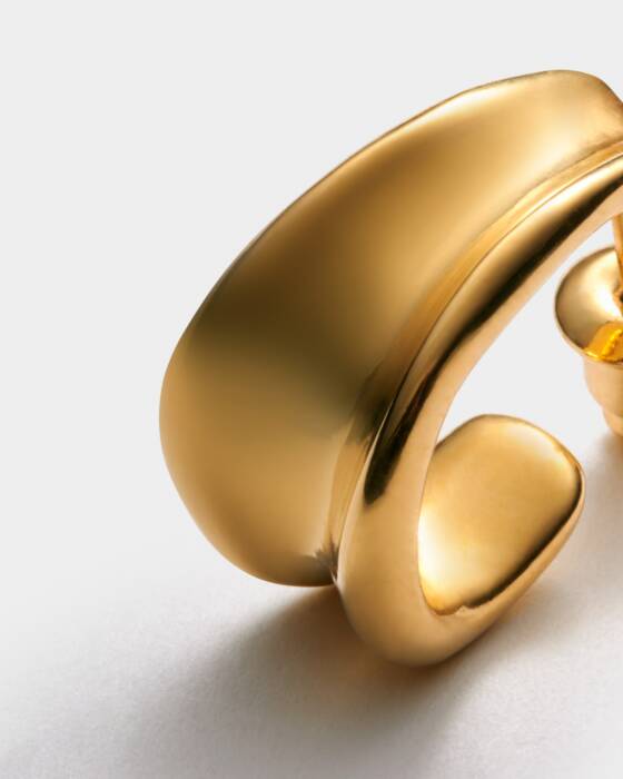 Molten Luxe Waterproof Gold Hoop Earrings
