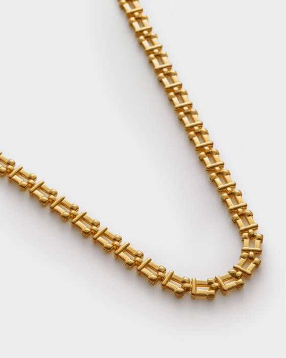 Grecian Waterproof Gold Link Necklace