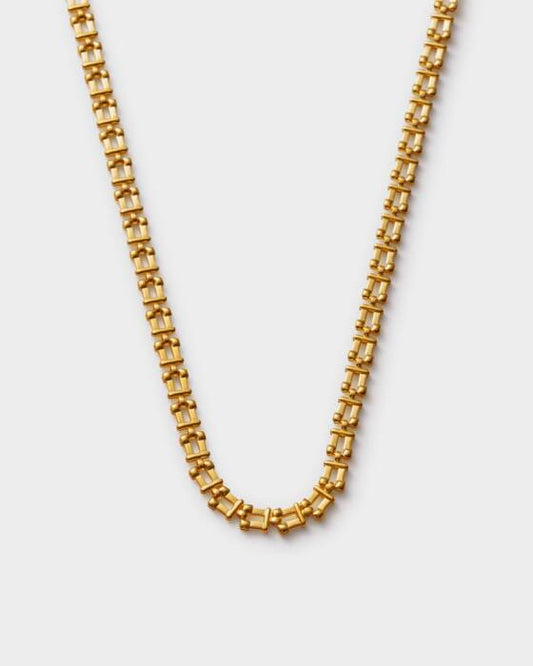 Grecian Waterproof Gold Link Necklace
