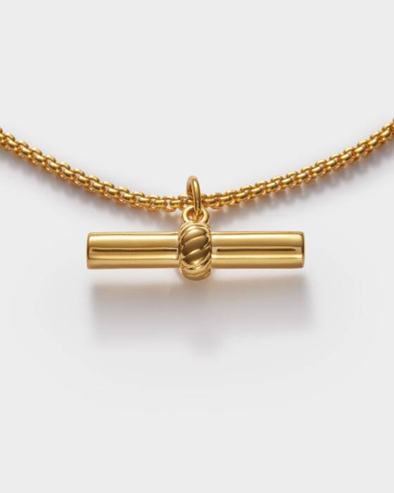 Themis Waterproof Gold T-Bar Bracelet