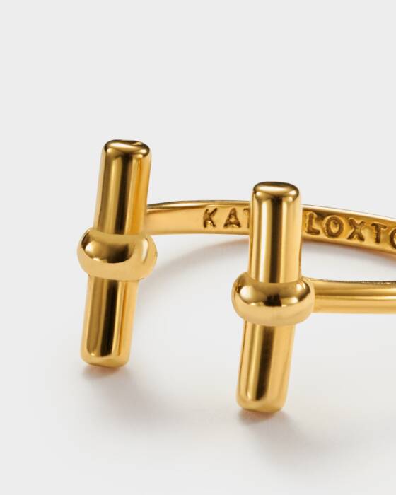 Themis Waterproof Gold T-Bar Ring