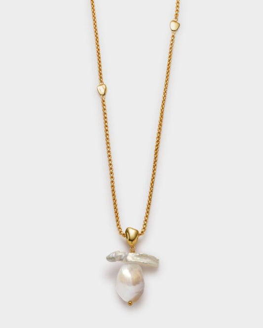 Katie Loxton Sol Pearl Waterproof Gold Necklace