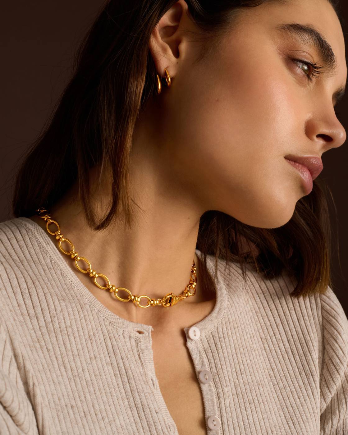 Katie Loxton Empire Waterproof Gold Chain Necklace
