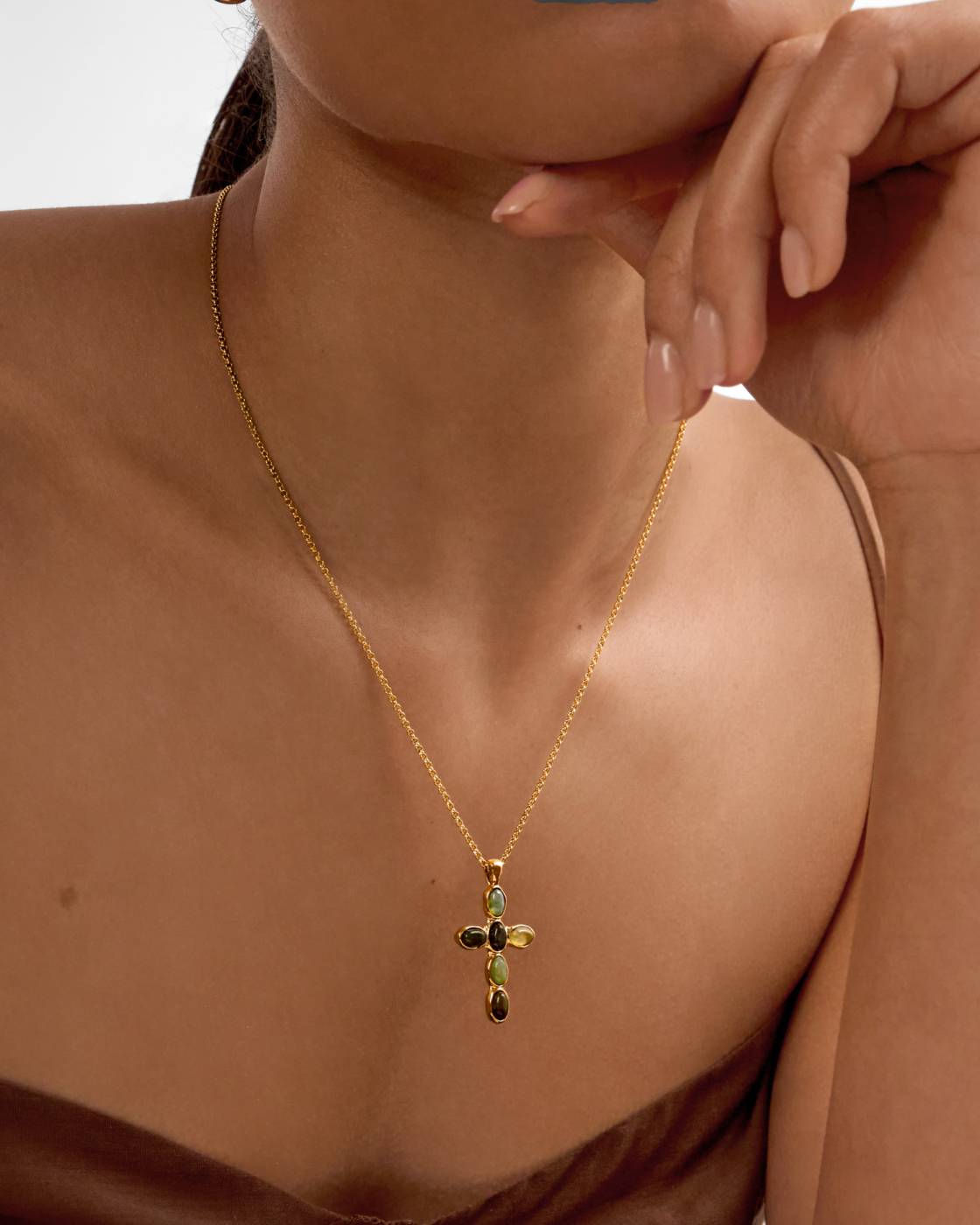 Katie Loxton Stone Cross Waterproof Necklace