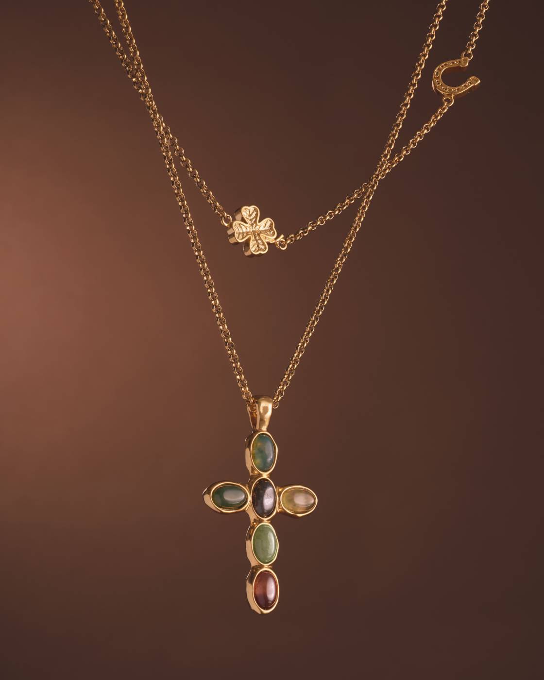 Katie Loxton Stone Cross Waterproof Necklace