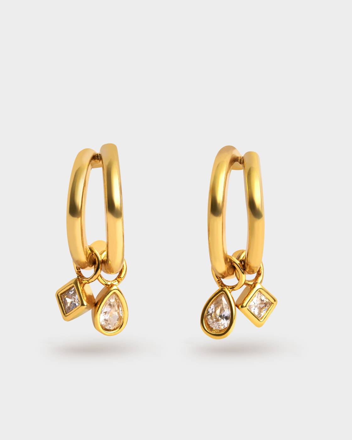 Champagne Hour Waterproof Gold Small Drop Earrings