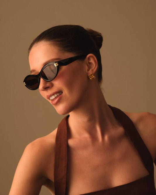 KL Bordeaux Slim Oval Sunglasses