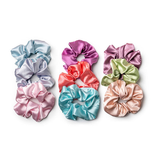 Lemon Lavender Mane Squeeze Oversized Satin Scrunchies 3pack