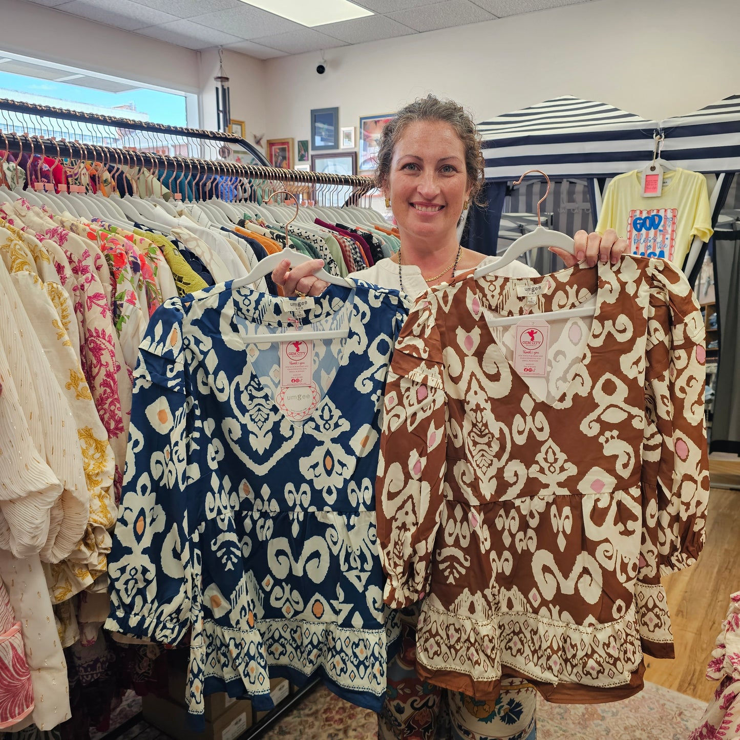 Patterned Tunic Blouse