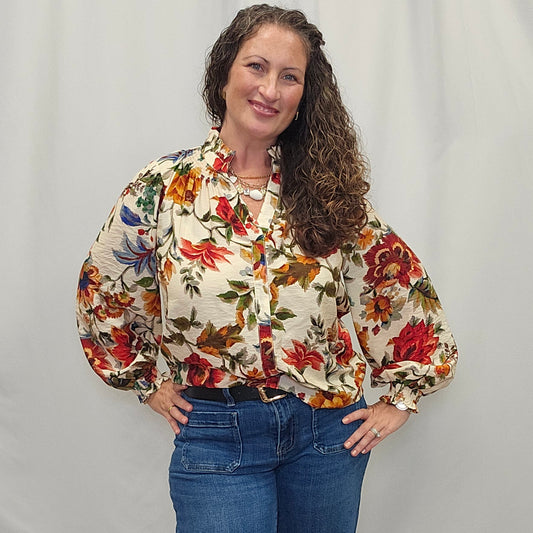 Vintage Floral Blouse