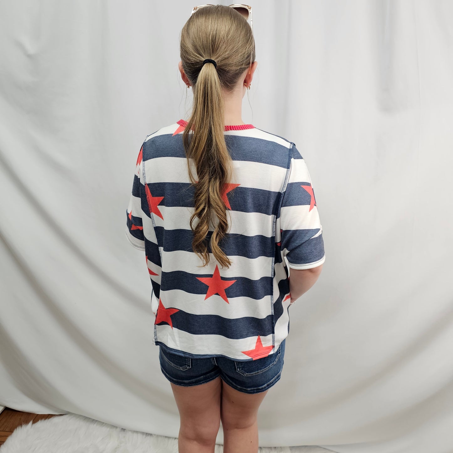 Star And Stripe French Terry Top
